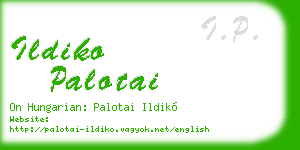 ildiko palotai business card